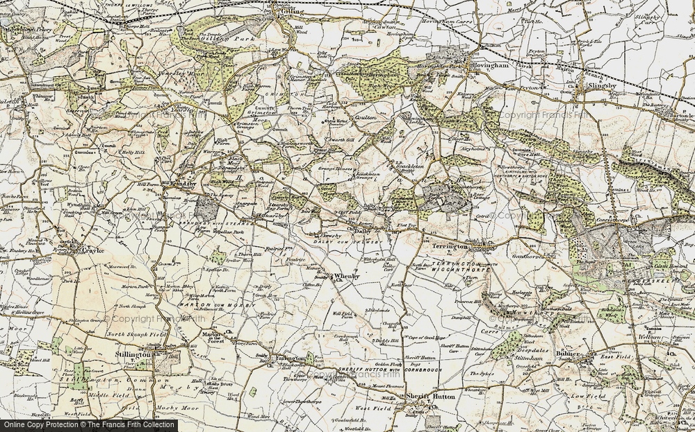 Old Map of Historic Map covering Witherholme Hall in 1903-1904