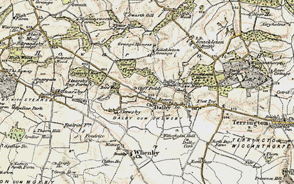Old map of Dalby in 1903-1904