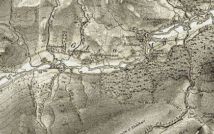 Old map of Achlain in 1908