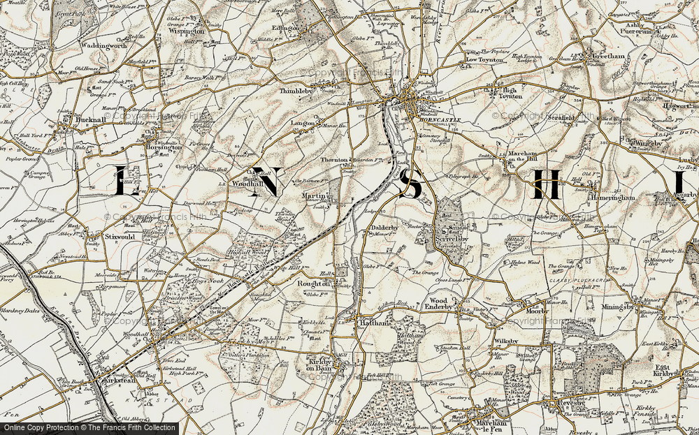 Old Map of Dalderby, 1902-1903 in 1902-1903