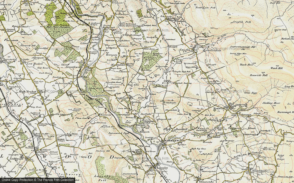 Old Map of Historic Map covering Barugh Cottages in 1901-1904