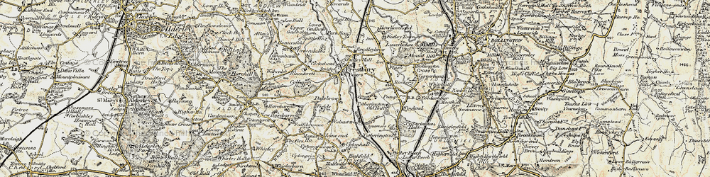Old map of Dale Brow in 1902-1903