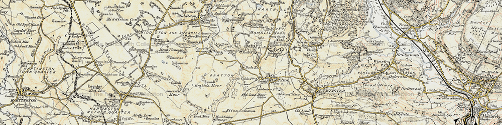 Old map of Dale End in 1902-1903
