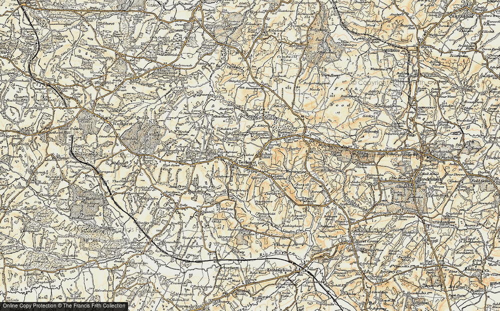 Old Map of Dale Hill, 1898 in 1898