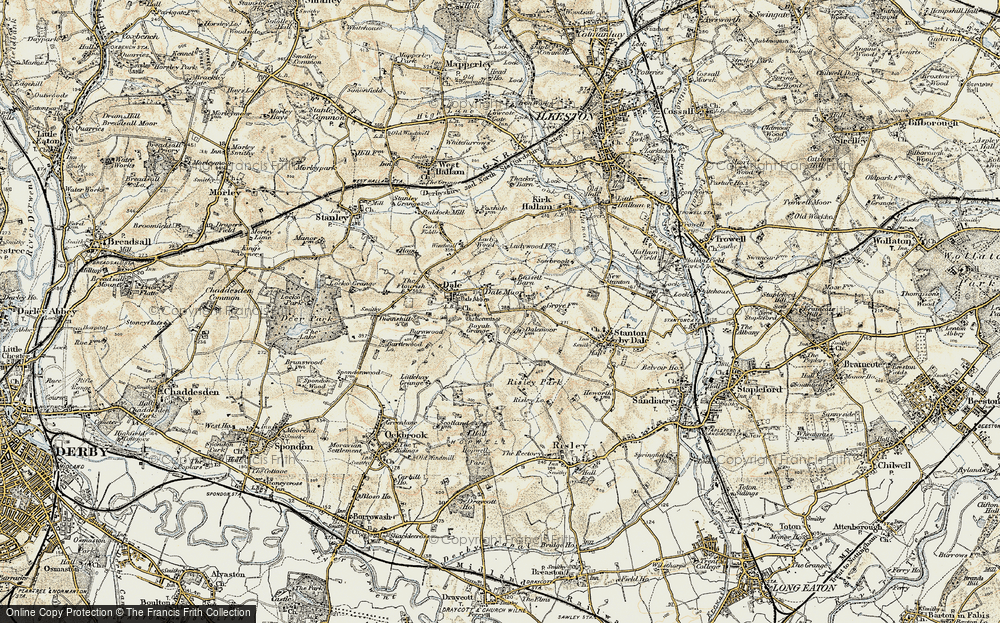 Old Map of Dale Moor, 1902-1903 in 1902-1903