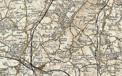 Old map of Dales Green in 1902-1903