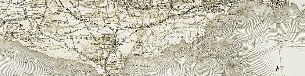 Old map of Dalgety Bay in 1903-1906