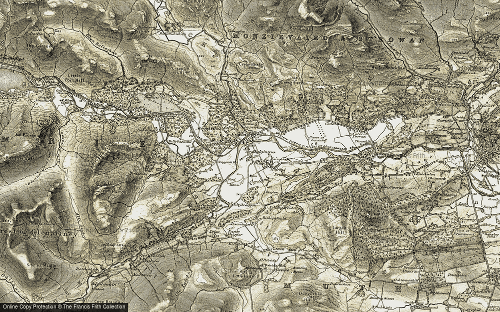Old Map of Dalginross, 1906-1907 in 1906-1907