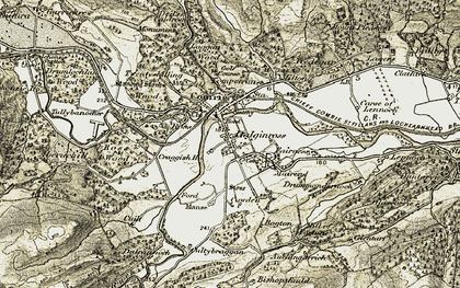 Old map of Dalginross in 1906-1907