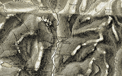 Old map of Bada na Bresoch in 1908