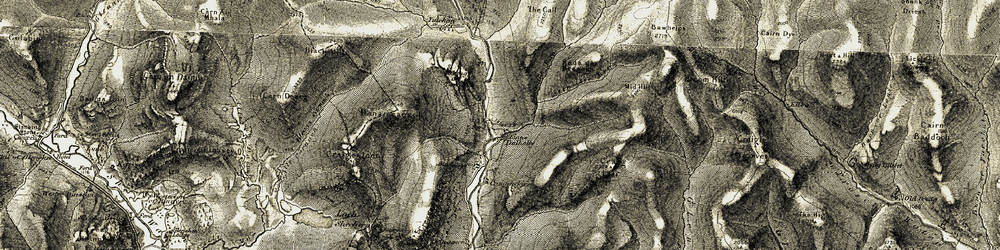 Old map of Bodnasparet in 1908