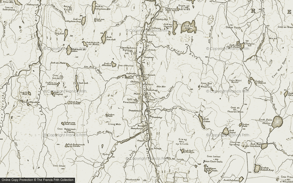 Old Map of Dalhalvaig, 1911-1912 in 1911-1912