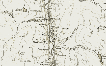 Old map of Dalhalvaig in 1911-1912