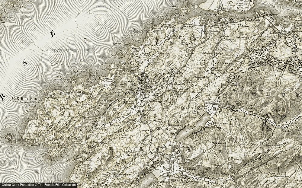 Old Map of Historic Map covering Barranrioch in 1906-1907