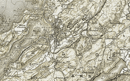 Old map of Dalintart in 1906-1907