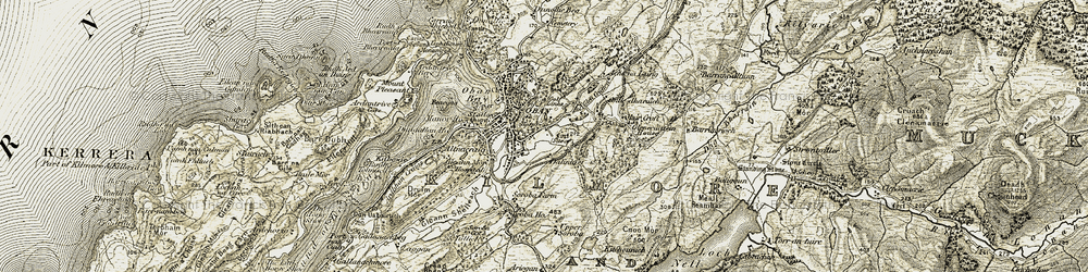 Old map of Dalintart in 1906-1907