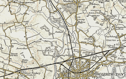 Old map of Dallam in 1903