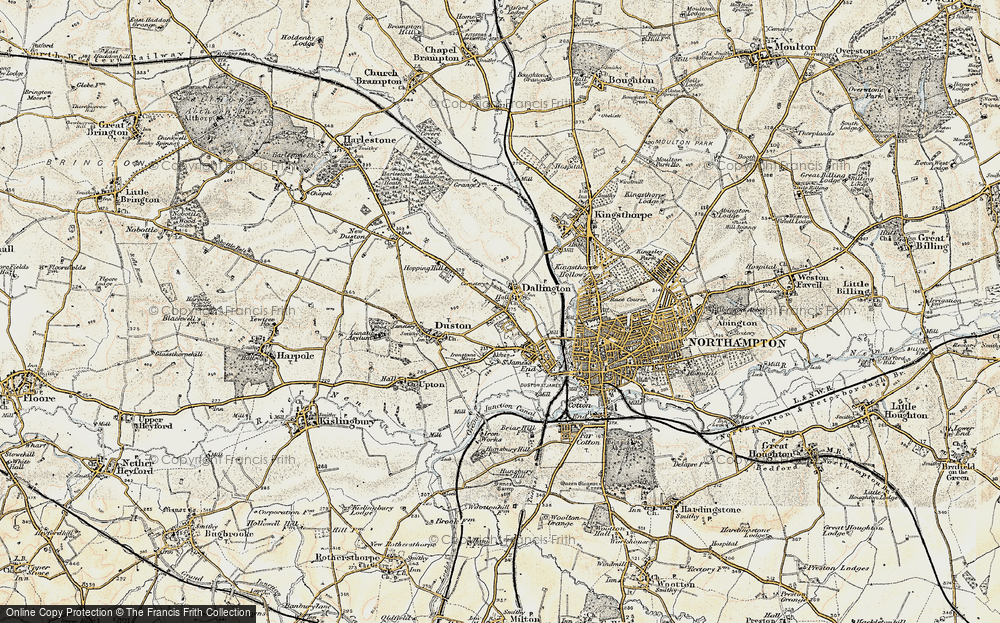 Old Map of Dallington, 1898-1901 in 1898-1901