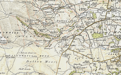 Old map of Dallow in 1903-1904