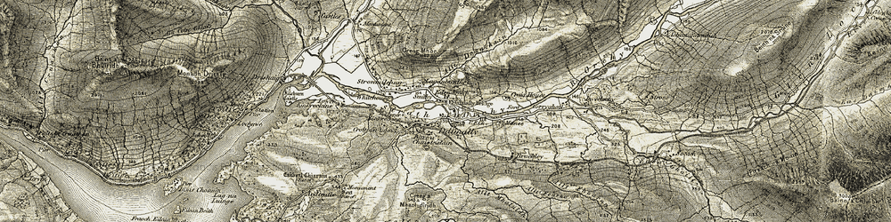 Old map of Bàrr a Chaistealain in 1906