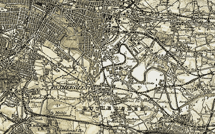 Old map of Dalmarnock in 1904-1905