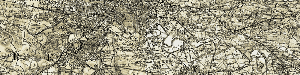 Old map of Dalmarnock in 1904-1905