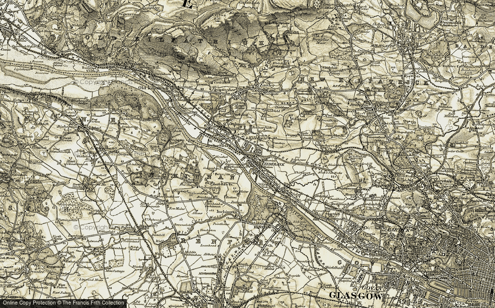 Old Map of Dalmuir, 1905 in 1905