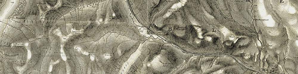 Old map of Allt Coire Mhic-sith in 1906-1908