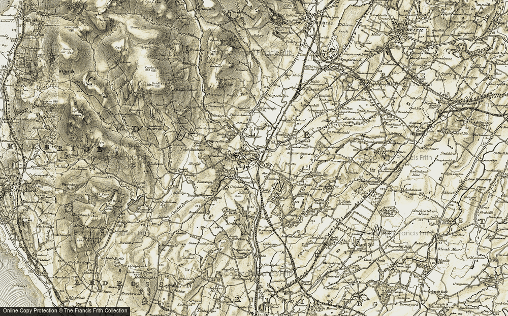 OLD ORDNANCE SURVEY MAP GORGIE 1905 EDINBURGH WESTER DALRY ROSEBURN BALGREEN 