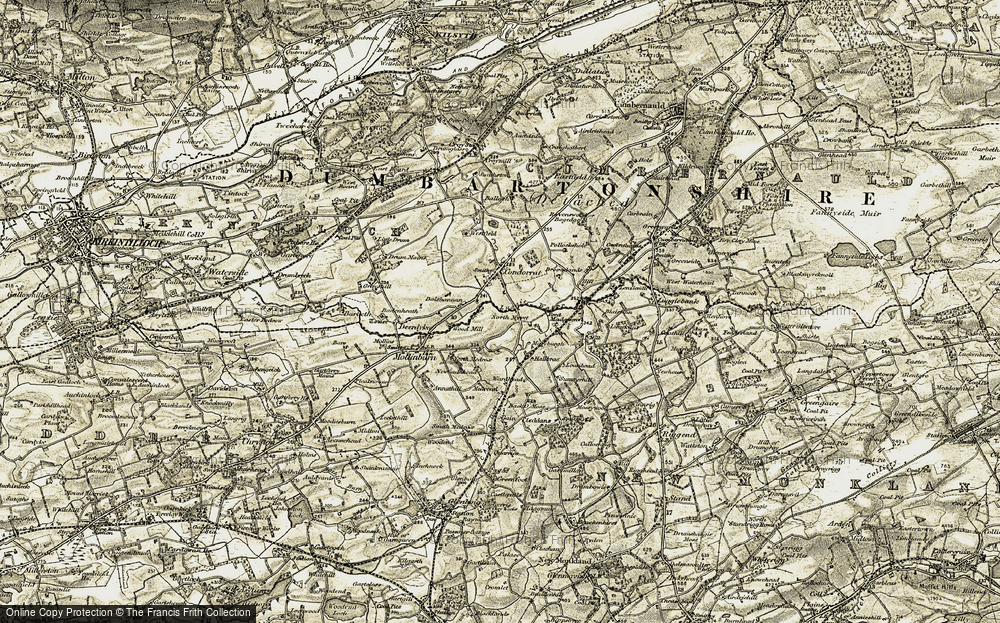 Old Map of Dalshannon, 1904-1905 in 1904-1905