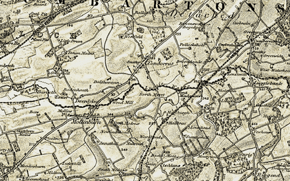 Old map of Dalshannon in 1904-1905