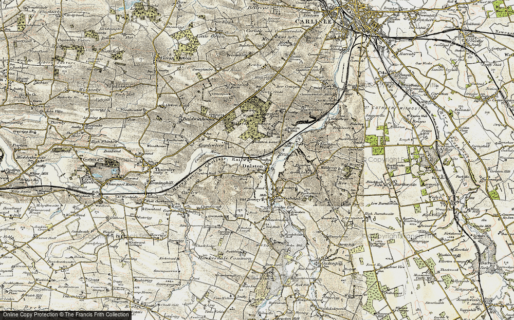 Old Map of Historic Map covering Bishop's Dyke in 1901-1904
