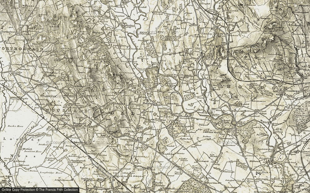 Old Map of Historic Map covering Bowmillholm in 1901-1904