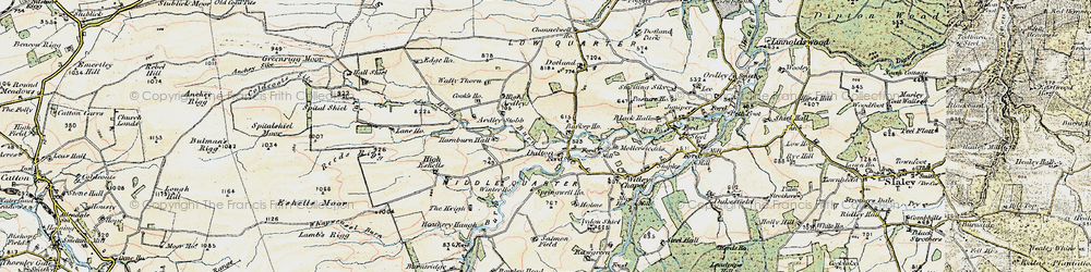 Old map of Barker Ho in 1901-1904
