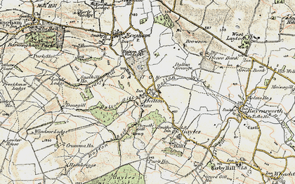 Old map of Burdey's Gill in 1903-1904