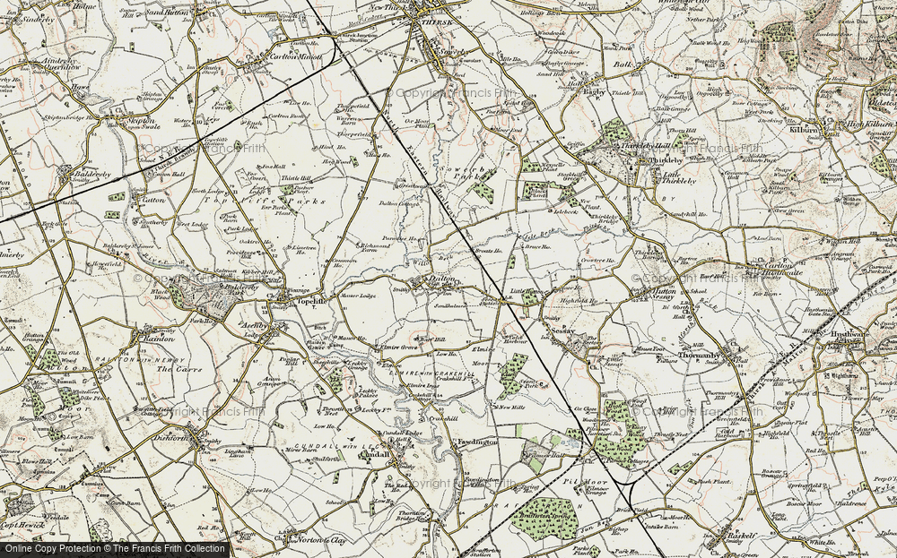 Old Map of Historic Map covering Sowerby Parks in 1903-1904