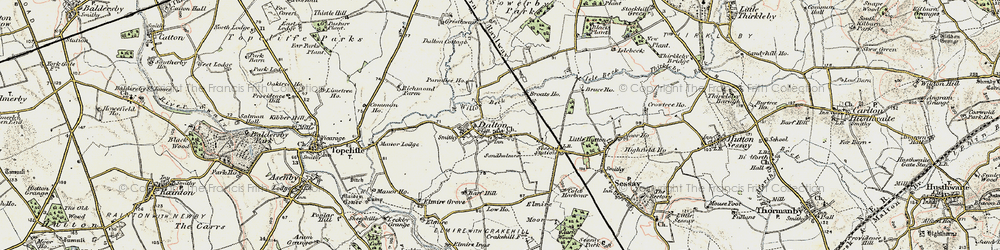 Old map of Sowerby Parks in 1903-1904