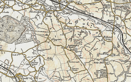 Old map of Ashurst's Hall in 1903