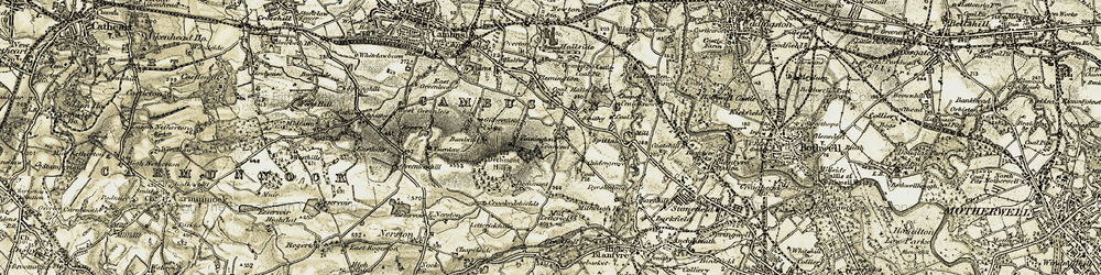 Old map of Dalton in 1904-1905
