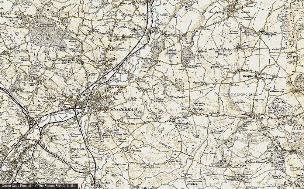 Old Map of Dalton Magna, 1903 in 1903