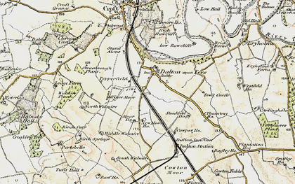 Old map of Burn Sike in 1903-1904