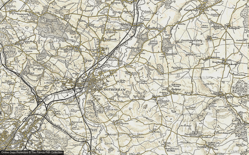 Old Map of Dalton Parva, 1903 in 1903