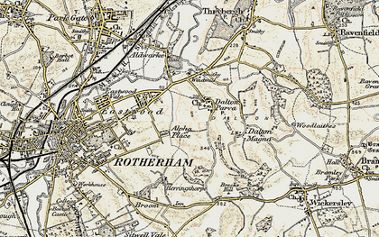 Old map of Dalton Parva in 1903