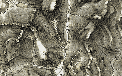 Old map of Glen Isla in 1908