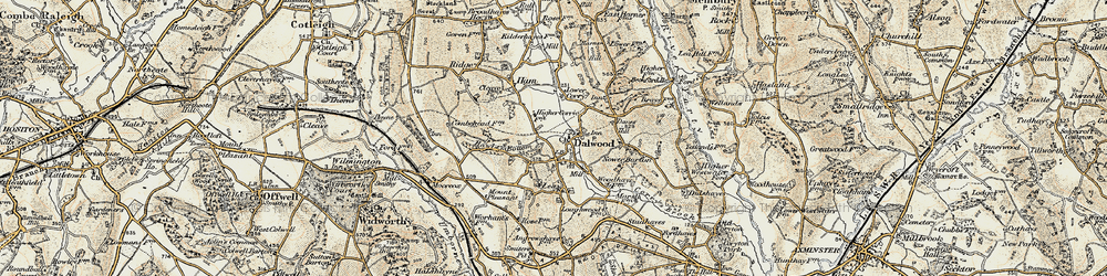Old map of Dalwood in 1898-1900