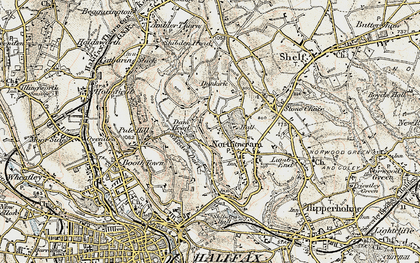 Old map of Dam Head in 1903