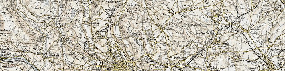 Old map of Dam Head in 1903