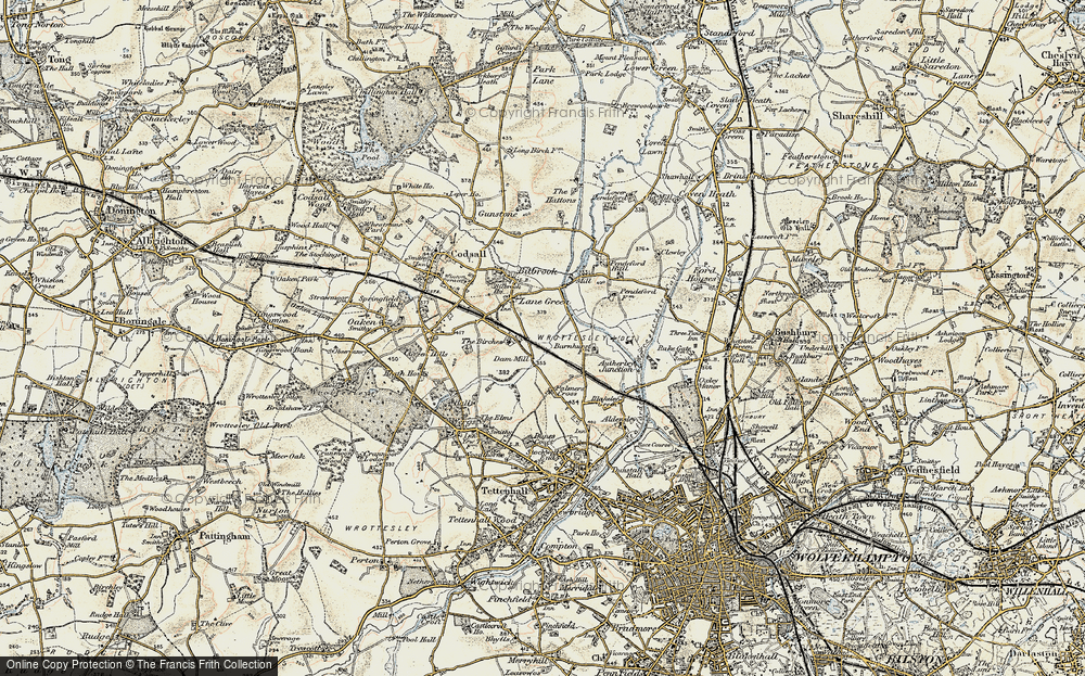 Old Map of Dam Mill, 1902 in 1902