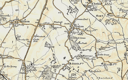 Old map of Lannock Hill in 1898-1899