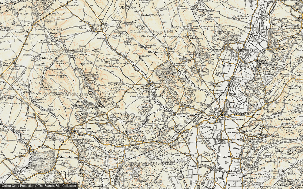 Old Map of Historic Map covering Ashridge Copse in 1897-1909